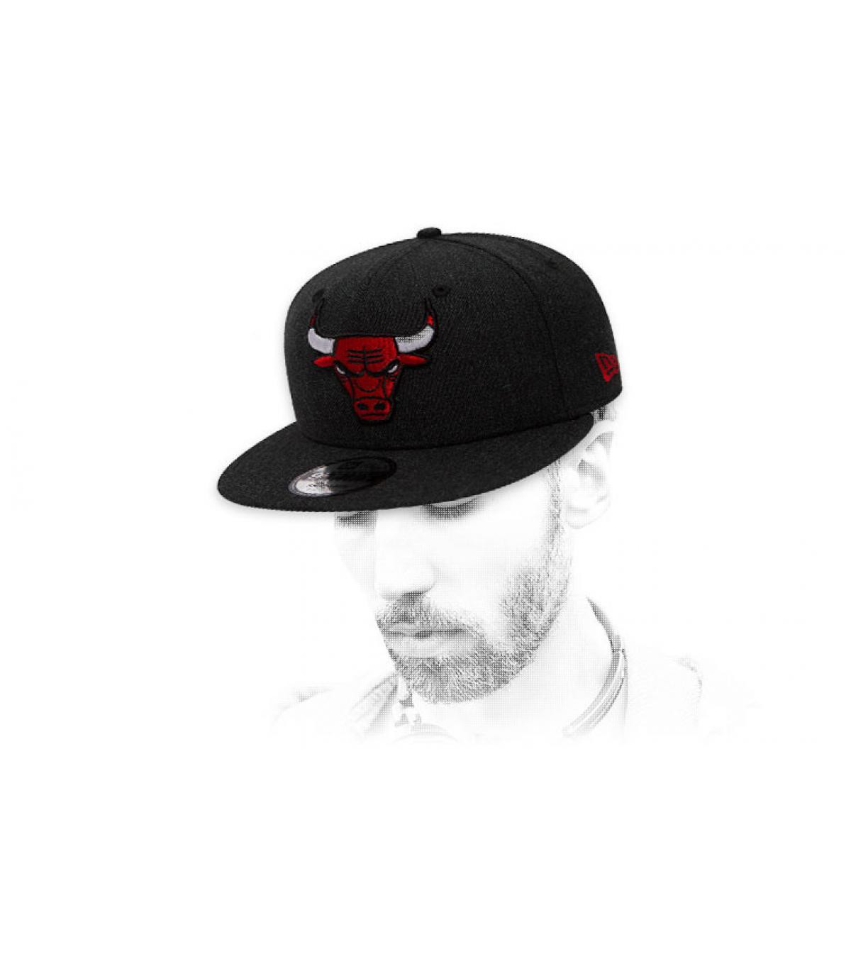 Snapback schwarz meliert Bulls Snapback Team Heather 950 Bulls